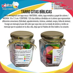 Tarro con citas bíblicas